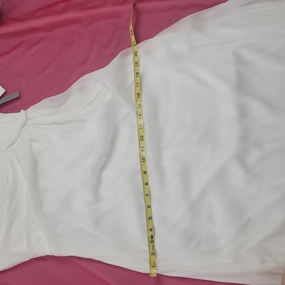 LILIANA ivory one shoulder wedding formal party gown sz 8 - Picture 11 of 14